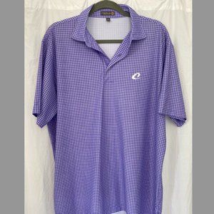Peter Millar Golf Polo | Color: Purple Checker | Size: L